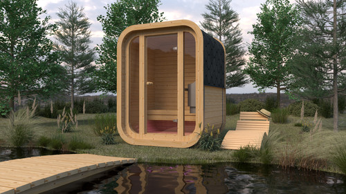 Mini square sauna - mini, pinewood